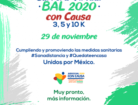 Póster Carrera virtual BAL 2020 - Con causa: 3, 5 & 10 km