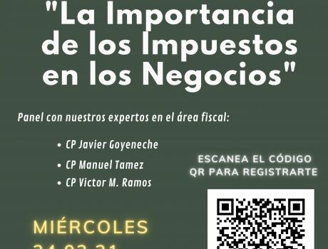 Póster La importancia de los impuestos en los negocios