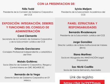 "Lanzamiento del Anexo del Consejo de Administración del Código de Principios y Mejores Prácticas de Gobierno Corporativo"