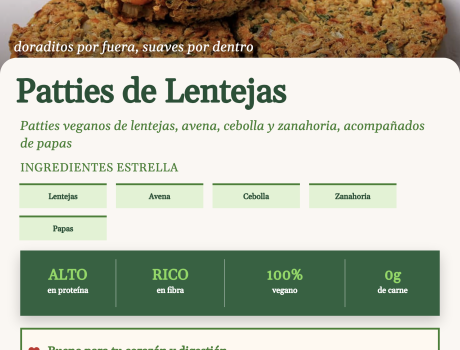 Menú para el Meatless Monday del 12 de Octubre