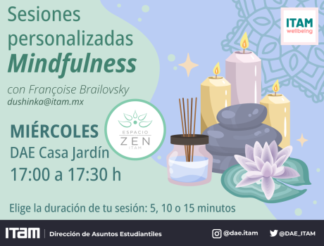 Sesiones personalizadas de Mindfulness, con Françoise Brailovsky, miércoles 17:00 h