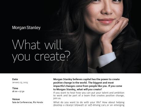 Poster: Reclutamiento Presencial de Morgan Stanley