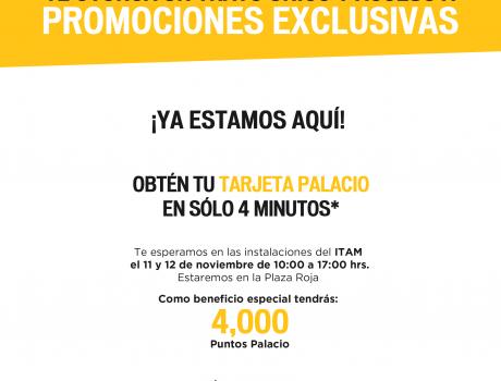 ¡Ya estamos aquí! Ven y tramita tu tarjeta Palacio 