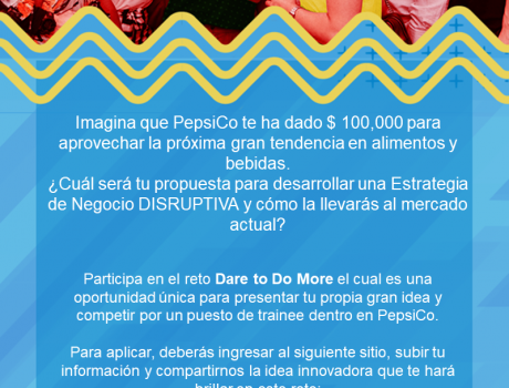 Póster Programa de Trainees PepsiCo-Dare to do More