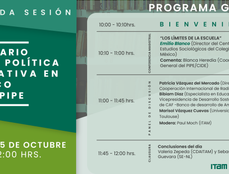 Póster Seminario sobre Política Educativa en México 