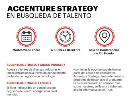 Bolsa de Trabajo invita a la presentación de Accenture Strategy