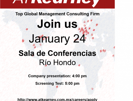 Bolsa de Trabajo invita a la Presentación y Examen de  A. T. Kearney