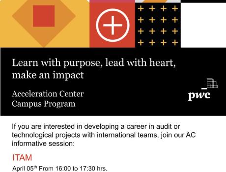 Career Services del ITAM invita a la sesión de reclutamiento remota de PwC