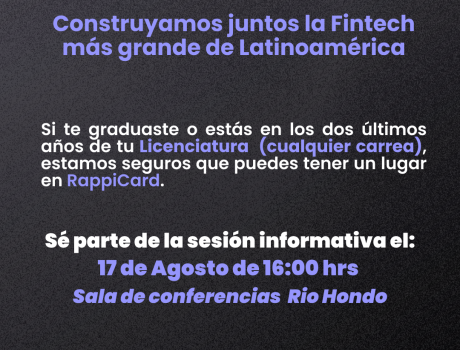 Career Services del ITAM invita a la sesión de reclutamiento presencial de RappiCard