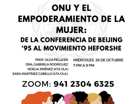 Póster ONU y el empoderamiento de la Mujer: De la conferencia de Beijing '95 al movimiento HeforShe