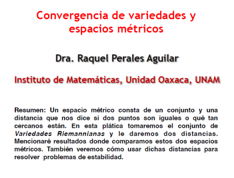 Seminario Matemáticas Primavera 2022