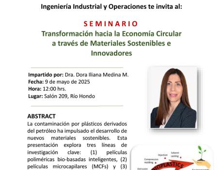 SEMINARIO Transformación hacia la Economía Circular a través de Materiales Sostenibles e Innovadores