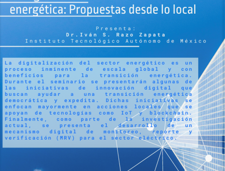 Póster "La digitalización en la transición energética: Propuesta desde lo local"