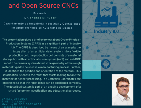 Póster Flexible Production Cell Applying Artificial Vision Concepts and Open Source CNCs