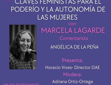 Marcela Lagarde presenta su libro Claves feministas