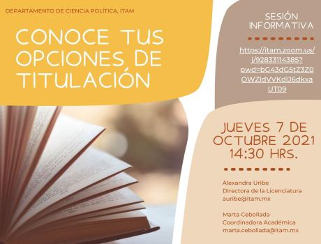 Sesión virtual sobre Titulación en Ciencia Política