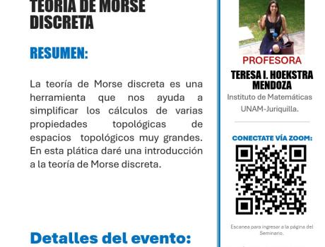 Plática sobre: Una introducción a la teoría de Morse discreta