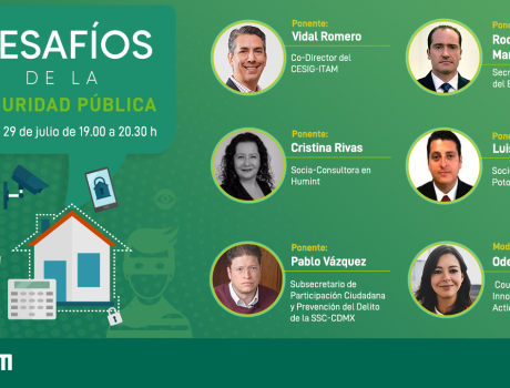 Póster Tertulia ExITAM: Desafíos de la seguridad pública