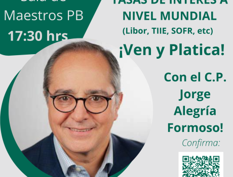Poster: VEN Y PLATICA CON EL CONTADOR JORGE ALEGRÍA
