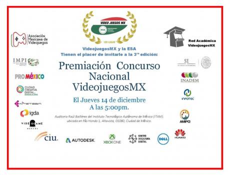 Premiación Concurso Nacional de VideojuegosMX