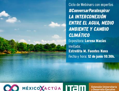 Póster Webinar: La interconexión entre el agua, medio ambiente y cambio climático