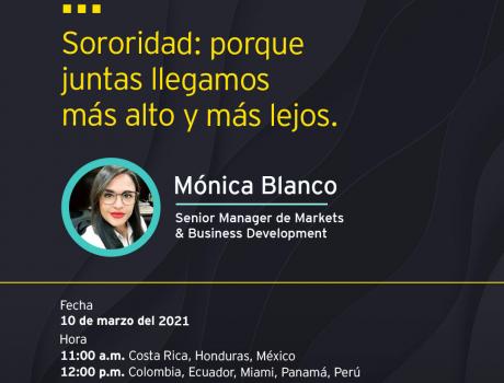 Póster Webinar “Sororidad: porque juntas llegamos más alto y más lejos” - EY México