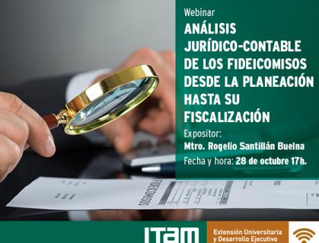 Póster Webinar: Análisis jurídico-contable de los fideicomisos desde la planeación hasta su fiscalización