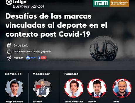 Póster Webinar: "Desafíos de las marcas vinculadas al deporte en el contexto post COVID-19"