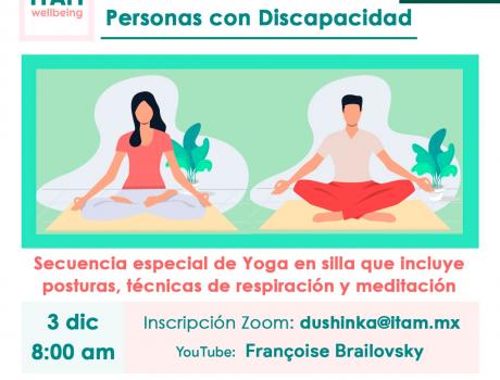Clase especial de yoga: Día internacional de las personas con discapacidad, con Françoise Brailovsky