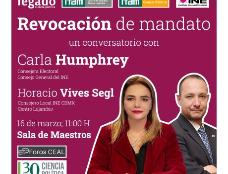 Revocación de mandato: Un conversatorio con Carla Humphrey